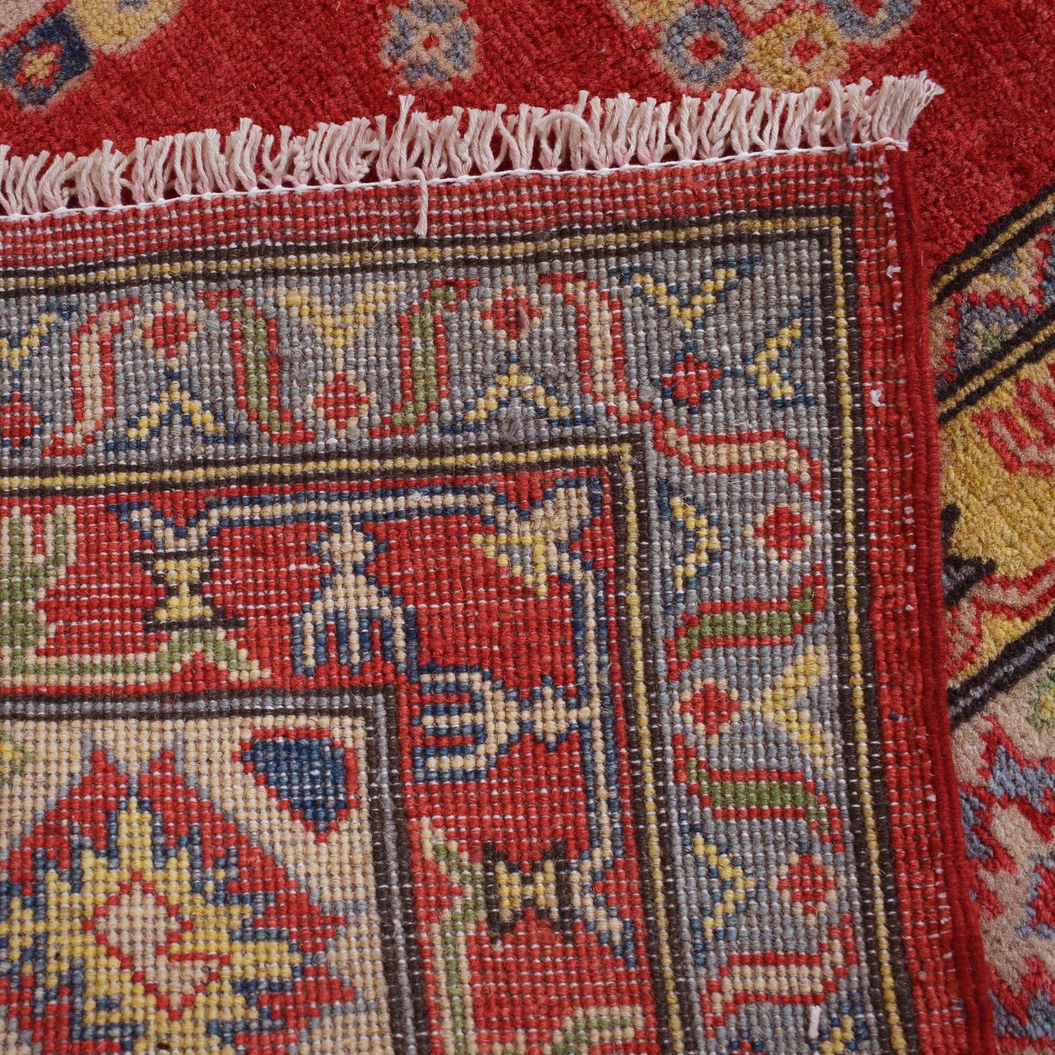 Kazak Rug Handmade Red Medallion 7x10 ft