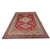 Kazak Rug Handmade Red Medallion 7x10 ft