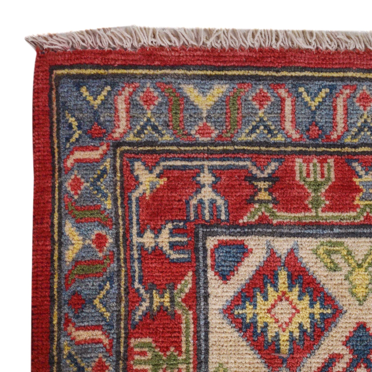 Kazak Rug Handmade Red Medallion 7x10 ft