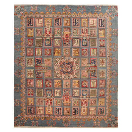 Bakhtiar Area Rug Handmade Blue Floral 8x10 ft
