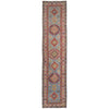 Kazak Rug Handmade Blue Medallion 13' Runner