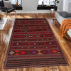 Laghari Kilim Area Rug Handmade Multi Geometric 4x6 ft