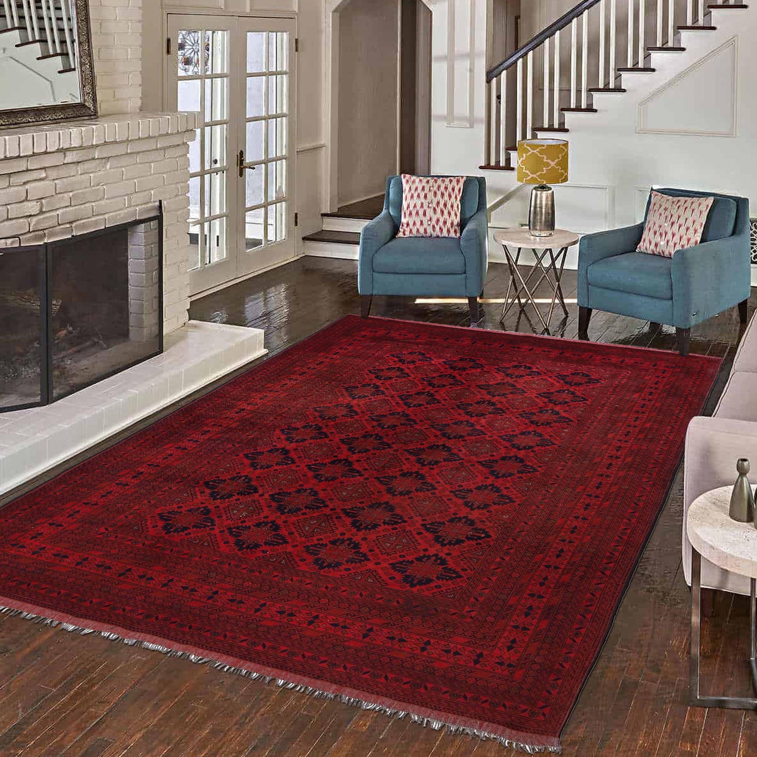 Khal Mohammadi Rug Handmade Red 7x10 ft