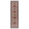 Kazak Rug Handmade Beige Medallion 10' Runner