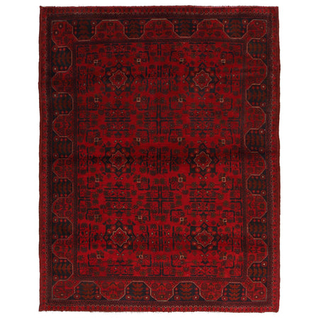 Khal Mohammadi Rug Handmade Red 4x7 ft