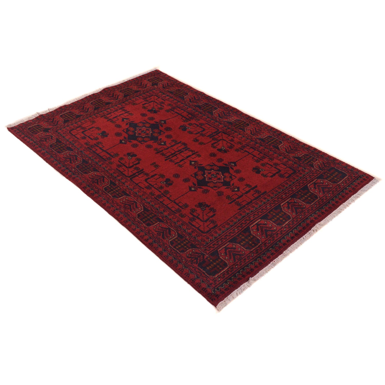 Khal Mohammadi Rug Handmade Red 3x5 ft