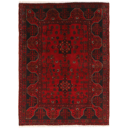 Khal Mohammadi Rug Handmade Red 3x5 ft