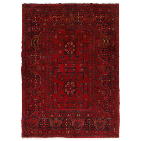 Khal Mohammadi Rug Handmade Red 3x5 ft