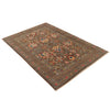 Sultani Area Rug Handmade Brown Floral 4x6 ft