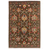 Sultani Area Rug Handmade Brown Floral 3x5 ft