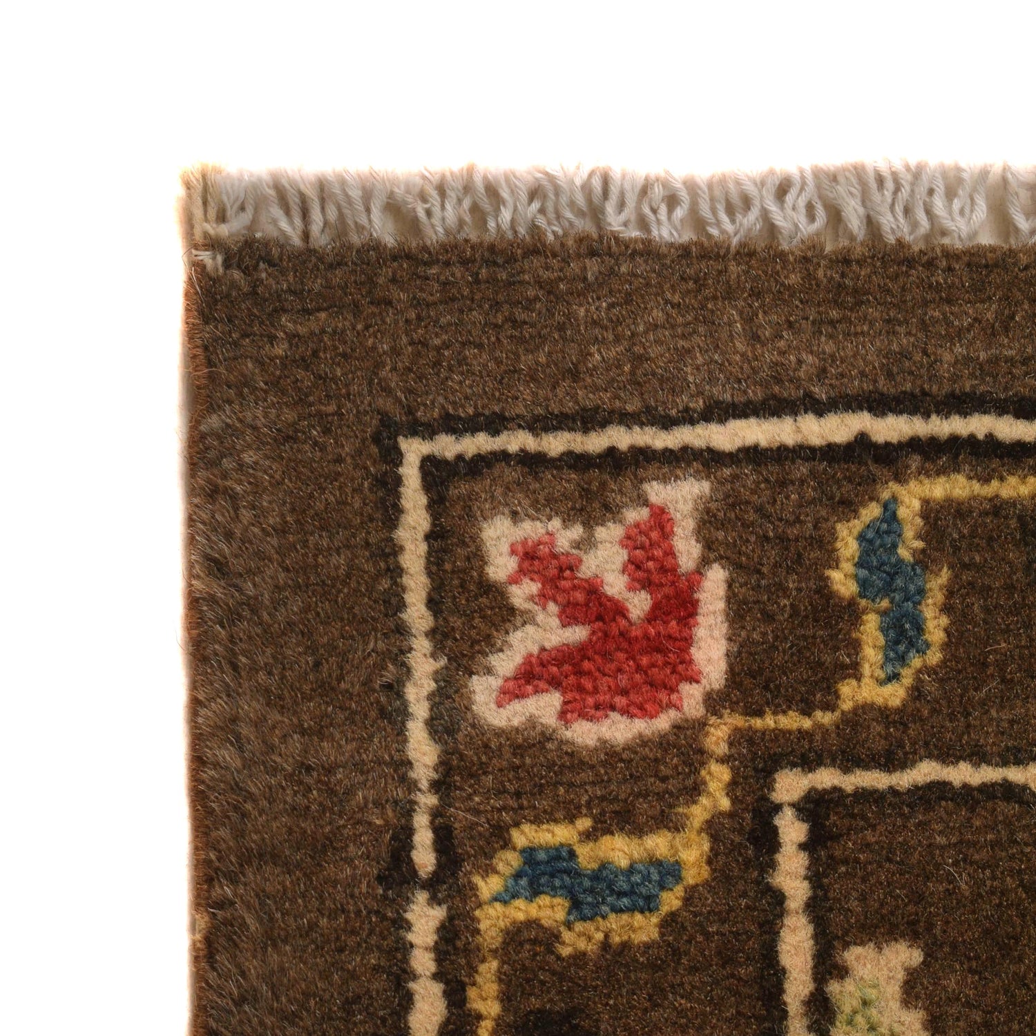 Sultani Area Rug Handmade Brown Floral 3x5 ft