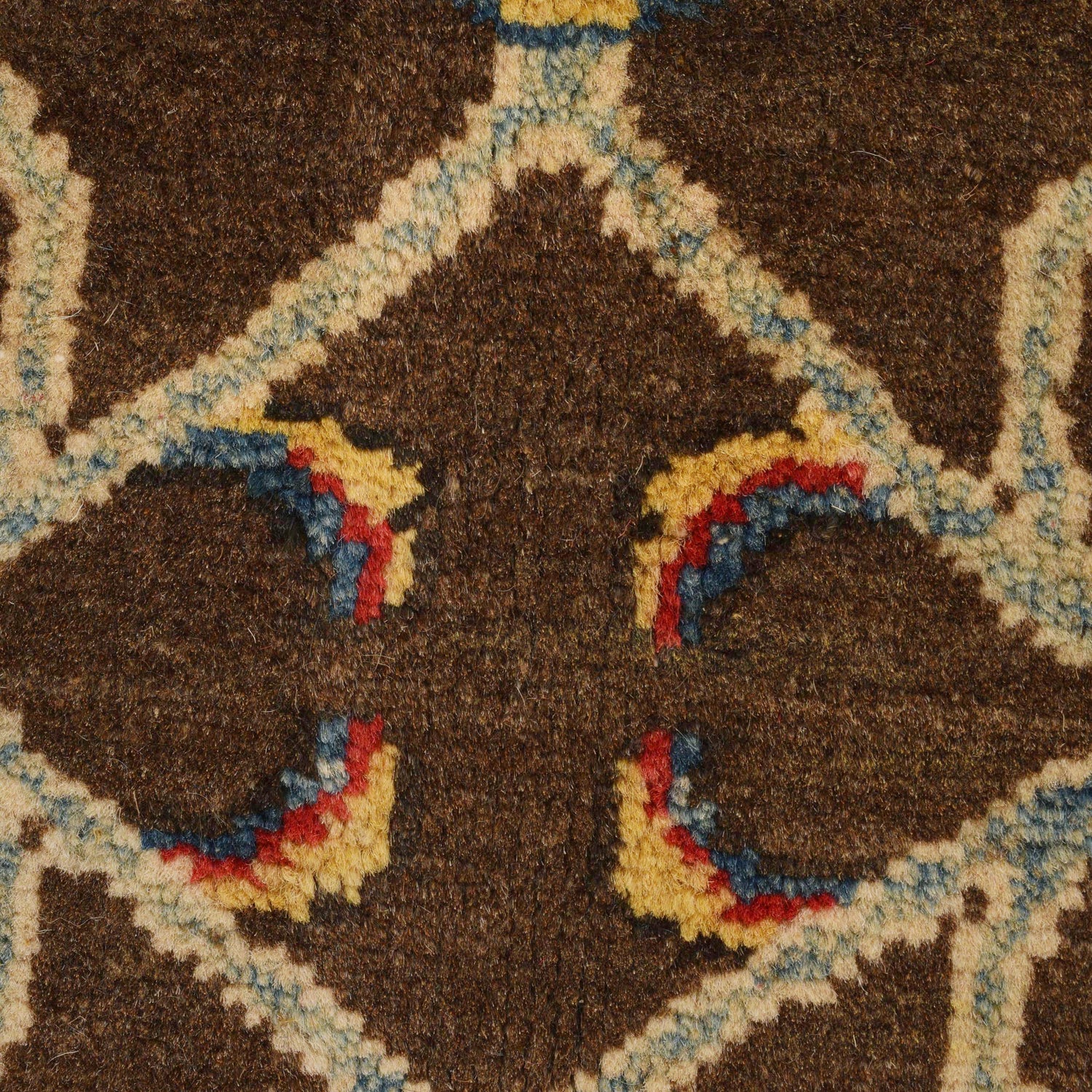 Sultani Area Rug Handmade Brown Floral 3x5 ft