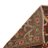 Sultani Area Rug Handmade Brown Floral 3x5 ft