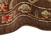 Sultani Area Rug Handmade Brown Floral 3x5 ft