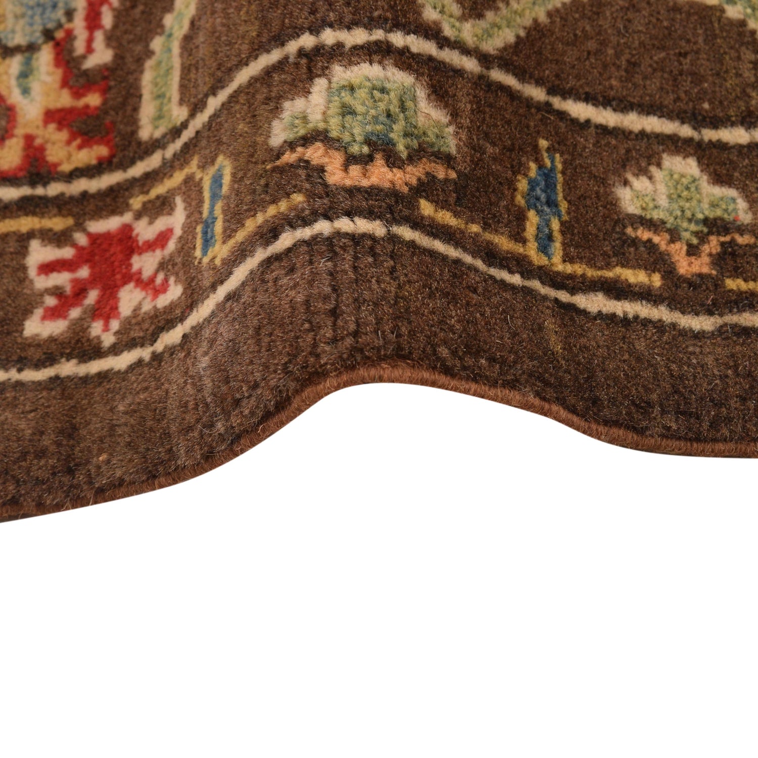 Sultani Area Rug Handmade Brown Floral 3x5 ft