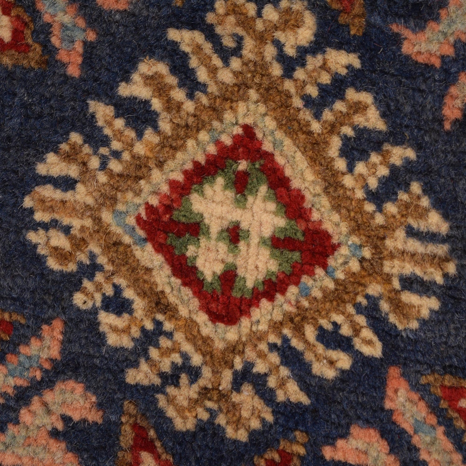 Kazak Rug Handmade Gray Medallion 3x5 ft