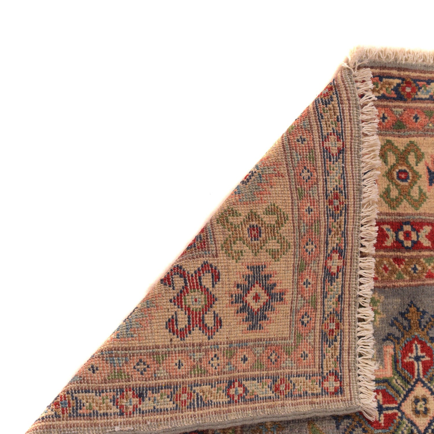 Kazak Rug Handmade Gray Medallion 3x5 ft