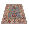 Kazak Rug Handmade Blue Medallion 3x5 ft