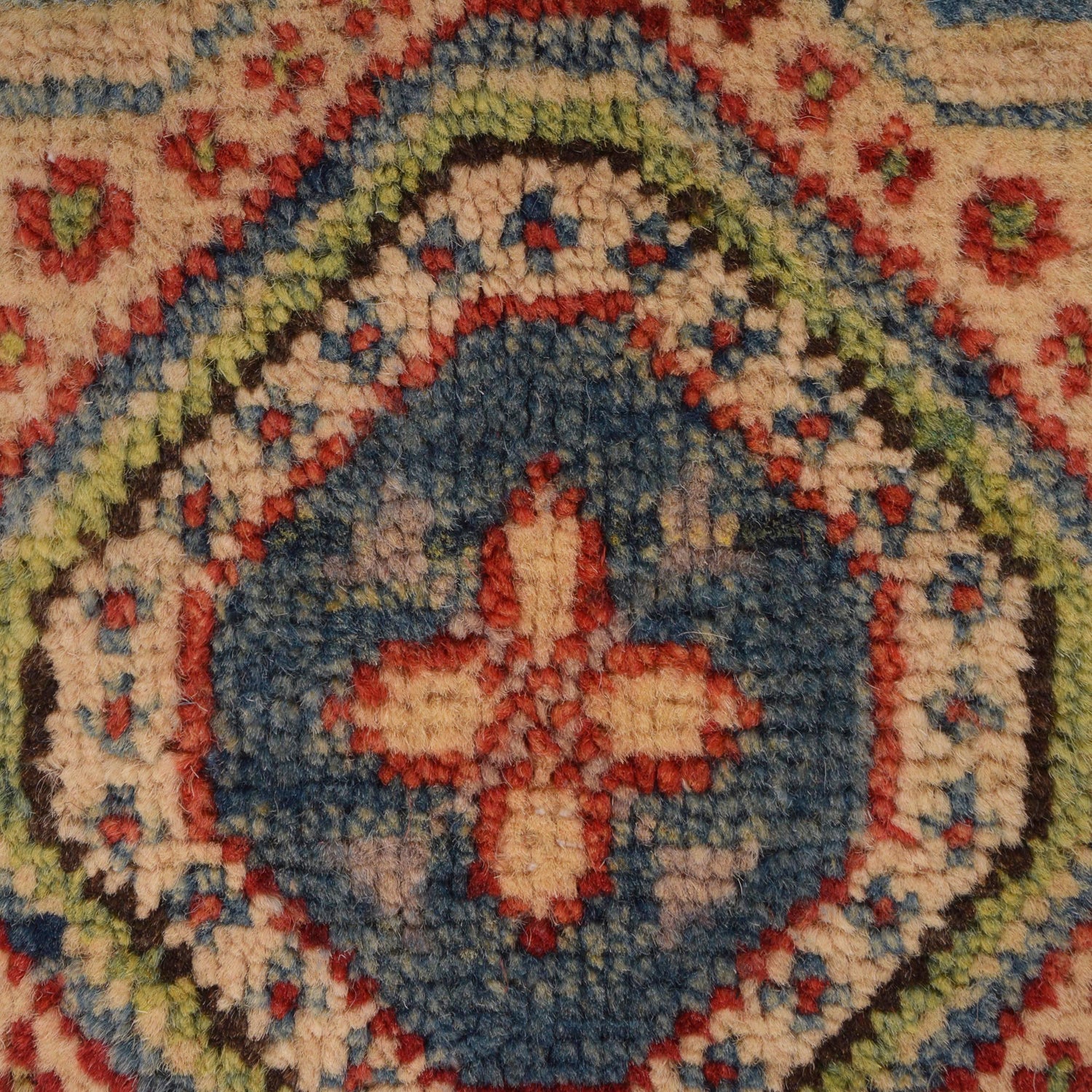 Kazak Rug Handmade Blue Medallion 3x5 ft