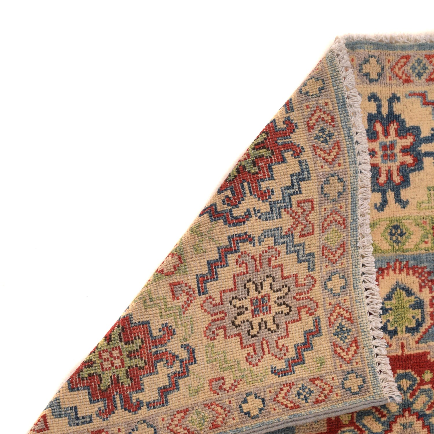 Kazak Rug Handmade Blue Medallion 3x5 ft
