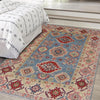 Kazak Rug Handmade Blue Medallion 3x5 ft
