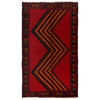 Baluchi Rug Handmade Red Geometric 4x6 ft