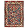Kazak Rug Handmade Blue Medallion 3x5 ft
