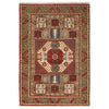 Mamluk Area Rug Handmade Brown Medallion 3x5 ft