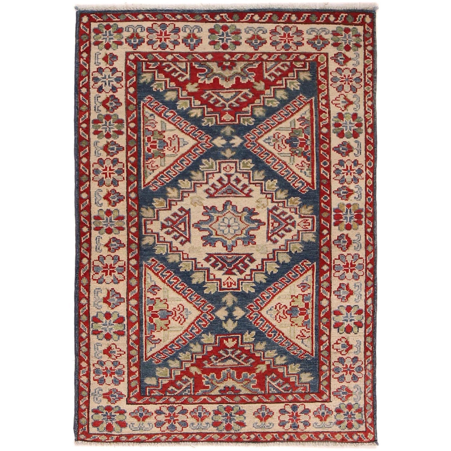 Kazak Rug Handmade Multi Medallion 3x5 ft