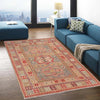 Kazak Rug Handmade Gray Medallion 4x6 ft
