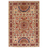 Kazak Rug Handmade Beige Medallion 3x5 ft