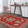 Kazak Rug Handmade Red Medallion 3x5 ft