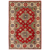 Kazak Rug Handmade Red Medallion 3x5 ft