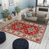 Kazak Rug Handmade Red Medallion 3x5 ft