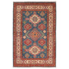 Kazak Rug Handmade Blue Medallion 3x5 ft