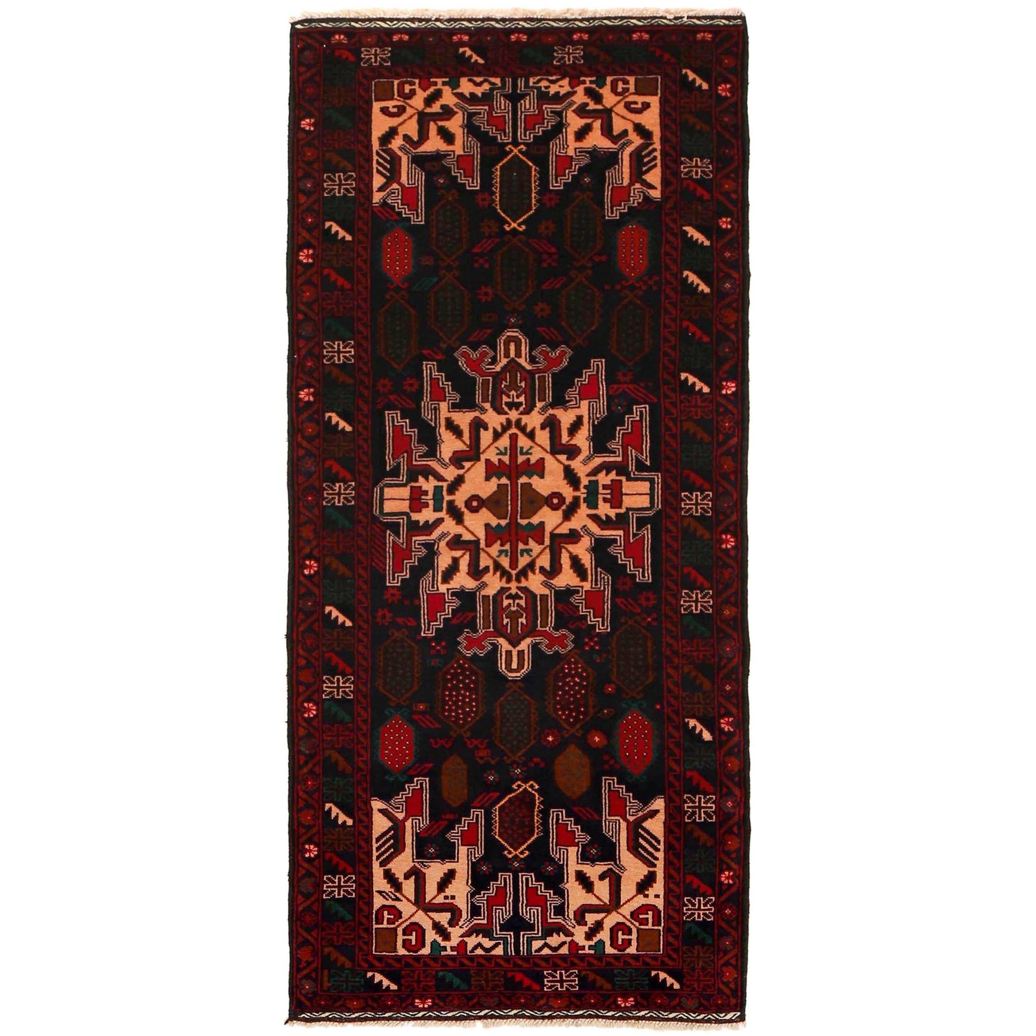 Baluchi Runner Rug Handmade Multi 6' Runner