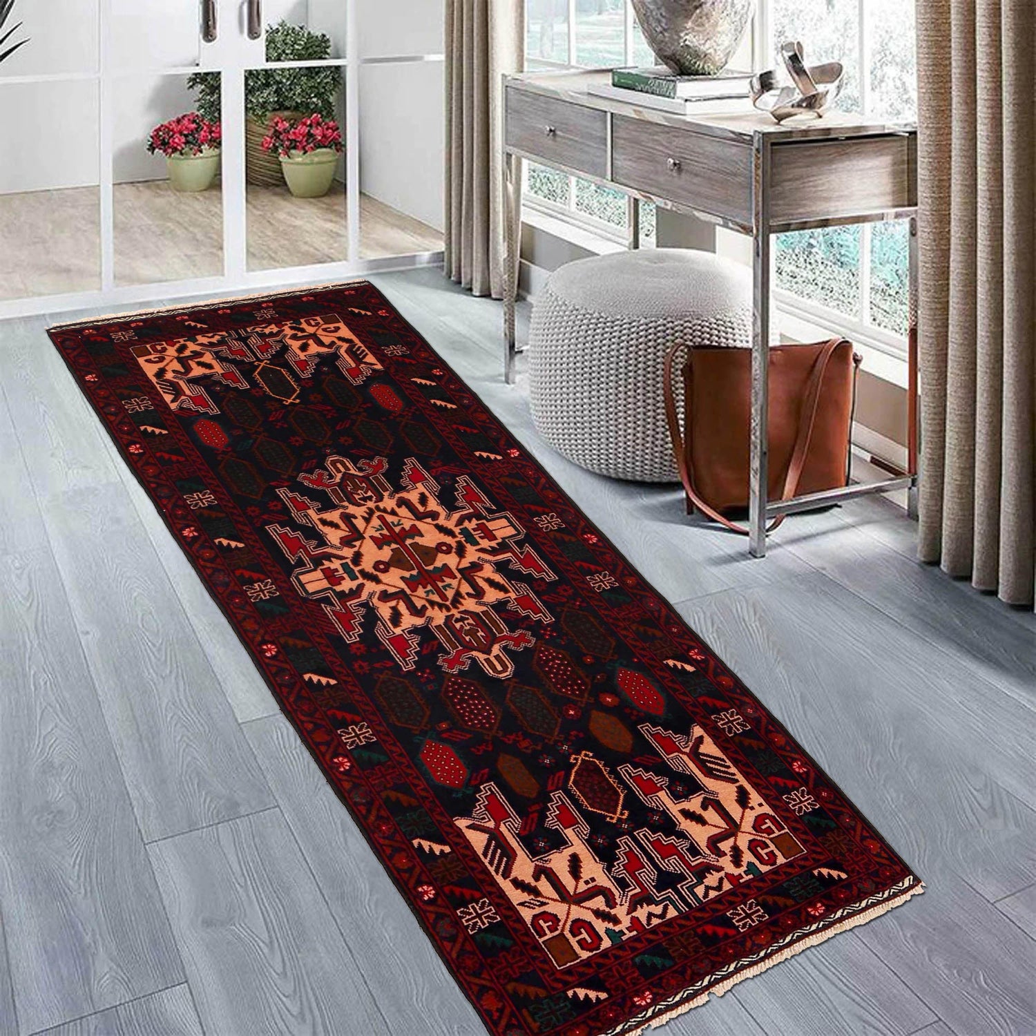 Baluchi Runner Rug Handmade Multi 6' Runner