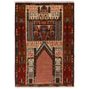 Baluchi Rug Handmade Multi Prayer Design 2x4 ft