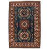 Kazak Rug Handmade Blue Medallion 3x5 ft