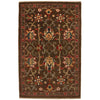 Sultani Area Rug Handmade Brown Floral 3x5 ft