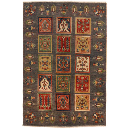 Bakhtiar Area Rug Handmade Multi Floral 3x5 ft