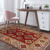 Kazak Rug Handmade Red Medallion 3x5 ft