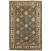 Kazak Rug Handmade Gray Medallion 4x6 ft