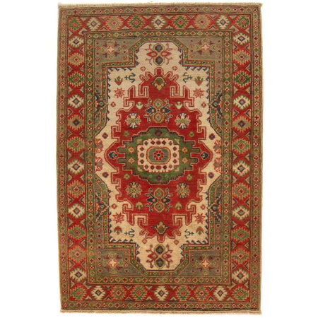 Heriz Area Rug Handmade Multi Medallion 3x5 ft
