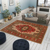 Heriz Area Rug Handmade Multi Medallion 3x5 ft