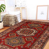 Kazak Rug Handmade Red Medallion 3x5 ft