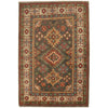 Kazak Rug Handmade Gray Medallion 3x5 ft