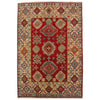 Kazak Rug Handmade Red Medallion 3x5 ft
