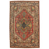 Heriz Area Rug Handmade Multi Medallion 4x6 ft