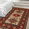 Kazak Rug Handmade Beige Medallion 2x4 ft